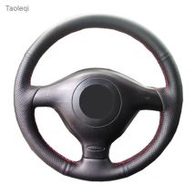 Coprivolante per auto in pelle artificiale fai-da-te per Volkswagen VW Golf 4 Passat B5 1996-2003 Seat Leon 1999-2004 Polo 1999-2000