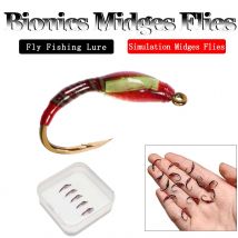 5/10Pcs Realistische Fliegen Angeln Köder Chironomid Midge Pupa Nymphe Forelle Fliegen Fliegen Angeln Haken Künstliche Caddis Larve lockt
