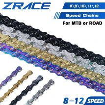 ZRACE Fahrradkette 8 9 10 11 12-Gang MTB Mountain Road Fahrrad, neonähnlich, Silber, Schwarz, Gold, 114/120/126L, OEMed von SUMC