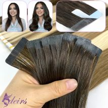 Adeirs hochwertiges gerades Klebeband in Echthaar verlängerungen echte natürliche Haar verlängerung remy Haar braun blond unsichtbar
