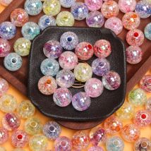 10pcs 16mm/18mm/20mm große lose runde Riss perlen DIY Handwerk für Schmuck herstellung Ergebnisse Halskette Armband Anhänger