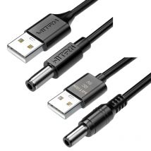 USB Power Boost Line USB-A auf DC9V / 12V Konverter-Adapterkabel QC3.0 2,5x5,5mm Stecker für WLAN-Router-Lautsprecher 2,1x5,5mm