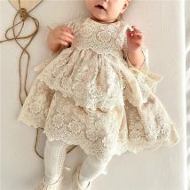 Kleinkind Kinder Mädchen Kleid Blume Spitze Halbarm Rundhals ausschnitt Mesh Kleid Sommer Prinzessin Freizeit kleid mit Stirnband 6 Monate-4 Jahre