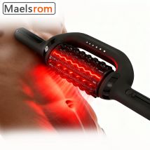 Masajeador Eléctrico de Rodillos, Impactador de Tejido Profundo, Luz Roja, Calor, Recargable, Relajante Muscular para Atletas, Alivio de la Fatiga Corporal Completa