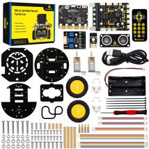 Keyes tudio micro: bit v2 mini smart turtle roboter auto kit für bbc micro bit roboter stamm programmier spielzeug python & c programmier kit