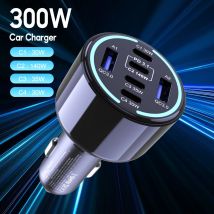 Caricabatteria da auto 300W 140W ricarica rapida PD3.1 QC4.0 caricabatteria da telefono USB tipo C per Starlink MacBook iPhone 16 15 Samsung Xiaomi Laptop