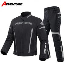 Chaqueta de motocicleta impermeable chaqueta de motocross pantalones chaqueta de motocicleta a prueba de viento ropa de Moto con equipo de protección M-3XL