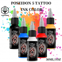 POSEIDON 30ML 5 Color Tattoo Ink Professional Longlasting Tattoo Pigment Permanent Body Art Pigment Tattoo Ink Tattoo Supplies