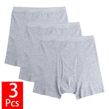 3 Teile/los Hochhaus Schlüpfer der Männer Unterhose 100% Baumwolle Männlichen Atmungsaktivem Boxer Shorts Sexy Unterwäsche Für Männer M-3XL