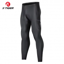 X-TIGER Pantaloni lunghi da bici da uomo Pantaloni lunghi da ciclismo imbottiti in gel 5D Collant Leggings Pantaloni lunghi da bicicletta da strada di montagna per equitazione all'aperto