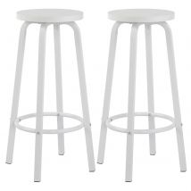 WOLTU 2PCS MDF Sedile Gambe in metallo Sedia da bar Colazione Cucina Sgabelli da bar Sgabelli da bancone Sgabelli alti Nordic Leisure Pub Accessori