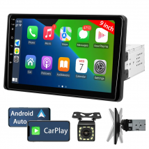 Nuovo touch screen HD stereo per auto da 9 pollici Supporto per autoradio Single Din Carplay Android Auto con navigazione per telecamera di backup Bluetooth