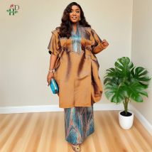 Afrikanische Kleider Frauen Muslimischen Mini Bubu Rock Top 2PCS Abaya Kaftan Kleid Plus Größe Luxus Robe Sommer BouBou Djellaba kleidung