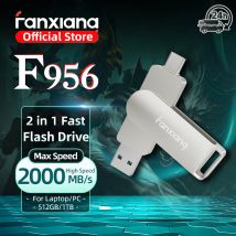 Fanxiang F956 USB 2000MB/s Portable Solid State Drives USB3.2 Gen2x2 512GB 1TB 2TB 2 in 1 High-speed Flash Drive For PC Phone