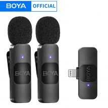 BOYA BY-V profesjonalny bezprzewodowy mini mikrofon krawatowy dla iPhone iPad Android transmisja na