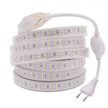 Fila all'aperto impermeabile di alta luminosità tre della striscia di 220V 110V LED 264 276Leds/m SMD 2835 lampada flessibile della luce del nastro Led