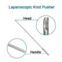 Empujador de nudos laparoscópico médico, instrumentos Laparoscópicos de acero inoxidable, dos tipos de opciones