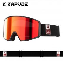 KAPVOE Skibrille, magnetisch, doppellagig, beschlagfrei, stoßfest, geeignet für männlich, weiblich, Teenager, UV400-Schutz