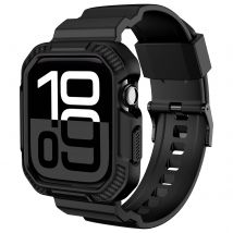 Gummihülle und Armband für Apple Watch Series 10, 46 mm, 42 mm, Sport-Gummiband für Iwatch 10, Rundumschutz-Uhrenarmband 46 mm