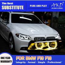 Reflektor AKD do BMW F10 F18 Reflektor LED 2010-2017 Reflektory serii 5 DRL Kierunkowskaz Światła drogowe Projektor Angel Eye