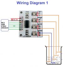 5V Water Level Sensor Controller Module 4 Digital LED Indicator Board Liquid Detection Alarm for Fish Tank