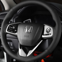 Handgenähter schwarzer Mikrofaser-Leder-Lenkradbezug für Honda Civic 10 2016–2019, CRV CR-V 2017–2019, Klarheit 2016–2018
