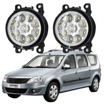 2 PCS Car Led Fog Lights Assembly H11 Front DRL Daylight for Dacia Renault Logan / Logan MCV 2007 2008 2009 2010 2011 2012 2013