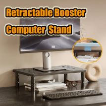 Supporto per monitor da scrivania telescopico per rack per computer regolabile Supporto per schermo per PC elevato Riduce la tensione del collo Forniture per ufficio