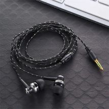 Słuchawki przewodowe Brand New Stereo In-Ear 3.5mm metalowy splot kabel słuchawki zestaw słuchawkowy do laptopa smartfon prezenty słuchawki HiFi