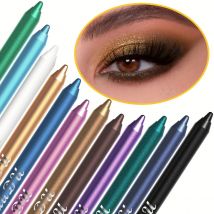 CmaaDu Set da 12 penne eyeliner impermeabili con effetti scintillanti - Include ombretto Evidenziatore durevole e facile da colorare