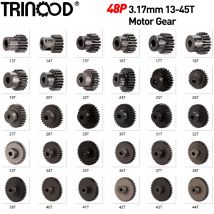 TRINOOD 1 Stück Stahl 48P Ritzel Motor Getriebe 13-45T für 1/10 1/8 1/6 1/5 RC Modellauto Buggy 3,17mm Welle Motor Upgrade Teile