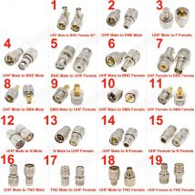 1PCS UHF SO239 PL259 Stecker SL16 UHF SO-239 PL-259 Männlich Weiblich zu SMA/Q9 BNC/ L16 N/ TNC/ F/ FME Stecker zu Jack 90 Koax Adapter