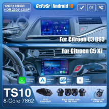 Android 16 Carplay Video dla Citroen C5 X7 III DS3 C3 Radio Samochodowe GPS Nawigacja Stereo Monitor Samochodowy Bluetooth Bez 2din DSP 2k DVD