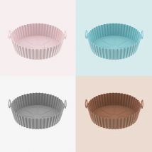 Air Fryer Silikon Korb Wiederverwendbare Container Zubehör Ofen Tablett Pizza Gebratenes Huhn Backform Schutz Küche Werkzeug