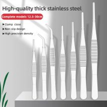 30cm multifunktion ale rostfreie Ellbogen pinzette Präzisions rutsch feste Pinzette mit geradem gebogenem Kopf, lange medizinische Fütterung werkzeuge für Haustiere