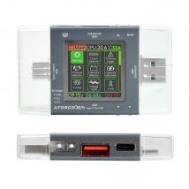 DC0-50V 6.5A Mobile Phone Charger Capacity Monitor USB+Type C Voltage Current Meter TU13 Power Tester PD Fast Charging Protocol