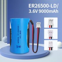 EEMB Lithium Battery ER26500 3.6V C size 9000mah Non-rechargeable Battery with wires and plug
