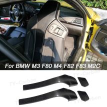 Real Dry Carbon Fiber Car Inner Seat Back Covers Trims for BMW F80 M3 F82 F83 M4 F87 M2 M2C Sedan Coupe 2014-2019 Seat