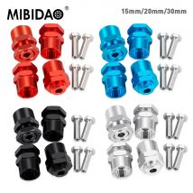 MIBIDAO 4Pcs 15/20/30mm Extended 12mm Conversion to 17mm Wheel Hex Hub Adapters for 1/10 RC Crawler Car Upgrade Accessories Part