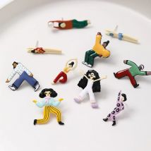 Cartoon-Charakter-Einzelohrringe im japanischen Comic-Stil, handbemalte Emaille-Ohrringe für Damen, niedliche Ohrstecker, personalisierter Schmuck