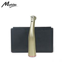 Dental 1:5 Low Speed Handpiece Increasing Red Ring Contra Angle Internal Water Spray With Optic Fiber For E-type Motor