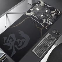 Japanisches Anime Black Oni Mauspad Spiel Mini PC Schreibtischmatte Rutschfeste Gummi Laptop Spielmatte für Büro Gaming Zubehör für Gamer