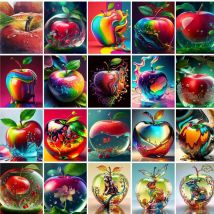 GATYZTORY Diy Malen Nach Zahlen Handgemachte Bunte Obst Auf Leinwand Pictrues Färbung Acrylfarben Diy Geschenk Für Erwachsene Wand Ar
