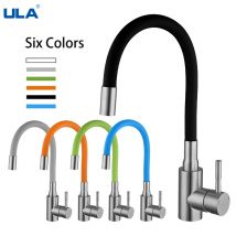 Rubinetto da cucina con tubo colorato ULA rubinetto da cucina cromato nero miscelatore per acqua calda e fredda rubinetto per lavello per cucina in acciaio inossidabile