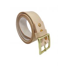 SauceZhan Italienische Vollnarbenleder Messing Schnalle Rindsleder Echtleder Gürtel Mann Taille