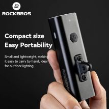 ROCKBROS przednia lampka rowerowa IPX6 typu c akumulatorowa lampa rowerowa wisząca reflektor latarka LED 400/800/1000/1500 lm aluminium