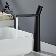 Bateria umywalkowa Mosiężna bateria łazienkowa Bateria umywalkowa Czarny/Chrom Bateria umywalkowa Pojedynczy uchwyt Bateria umywalkowa ciepłej i zimnej 855921