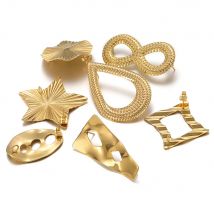 6 pezzi in acciaio inox irregolare grande esagerato discoteca ganci orecchini post per regalo fai da te orecchio risultati dei monili accessori
