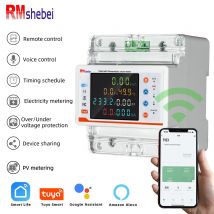 RMshebeiTuya Smart WiFi Circuit Breaker  4P100A Bidirectional Metering Overvoltage Undervoltage Overload Leakage Protection