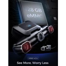 AZDOME Dash Cam M660 2K+3*1080P 4CH Car DVR GPS 5G Wifi Built-in 128GB eMMC Voice Control 24H Parking Monitor Super Night Vision